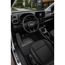 Fiat Doblo Siyah 8d Deri Tam Kaplama Havuzlu Oto Paspas + Siyah Eva Çift Koruma Seti