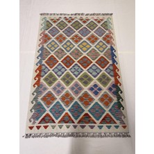 Afgan Halı El Dokuma Afgan Kilim Çift Taraf Kullanım Kök Boya 130 x 192 cm
