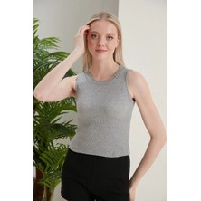 Luxee %100 Pamuk Halter Yaka Kaşkorse Crop Body