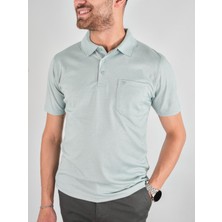 Simenti Erkek Yakalı Cepli Penye Baba Siyah Tshirt