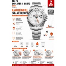 onlinekordon Rolex Explorer Iı 216570 Uyumlu Nano Hidrojel Ekran Koruyucu 2 Adet Darbe Emici Tpu Film