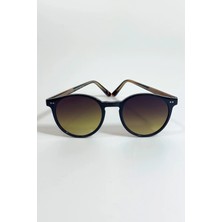 Chocolate Eyewear Unisex Polarize Kahverengi Yuvarlak Güneş Gözlüğü UV400 Korumalı Asetat Çerçeve
