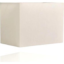 Dikdörtgen Tavan Lambası ve Masa Lambası Abajur Başlığı / Krem / 30×18×20 cm
