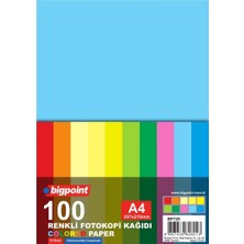 Bigpoint Renkli Fotokopi Kağıdı 80GR. A4 100 Yaprak / 10 Renk