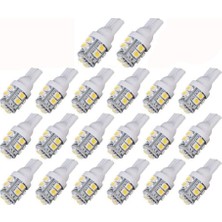 K Jıngkelaı Jklcom T10 Led-Ampul (20 Adet) T10 3528 – 10 Smd LED Ampul W5 W 921 16 T10 Kamalı 10-