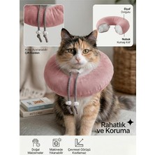 Patiderm Elizabeth Yakalık Yumuşak Ayarlanabilir Kedi Köpek Koruyucu Boyunluk, Pembe, L Beden