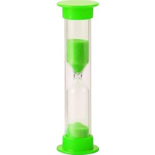 1 Adet Mini Küçük Kum Saat 3 Dakika 8 cm Kum Zamanlayıcısı Dekoratif Masaüstü Plastik Çocuklar Için Yeşil