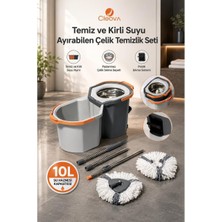 Cleova -Duoclean Temiz ve Kirli Suyu Ayırabilen Çelik Temizlik Seti