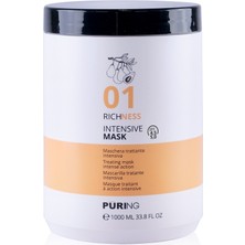 PURING 01 Richness Kuru Yıpranmış Saçlar Için Avokado&keten Tohumu Yağı Besleyici Onarıcı Saç Maskesi 1000ML