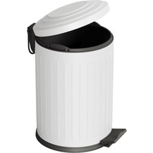 Aqua Bagno Midas Çöp Kovası -Pedallı 12 Lt, Beyaz