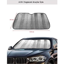 Ankanorm Ön Cam Güneşlik Katlanabilir Dışı Metalize Arası Köpüklü Araba Güneşliği (130X60 Cm)