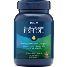Gnc Triple Strength Fish Oil 60 Esansiyel Yağ Asitleri