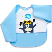 Babyjem Baby Jem Poli Muşamba Kollu Mama Önlüğü Mavi Çok Renkli 8699203310348