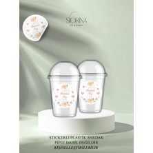 Siorina Events Stickerlı Plastik Bardak Bride Bachelorette Doğum Günü Kişiye Özel - 5 Adet