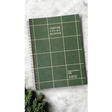 Fark Tanıtım 4 Aylık Spiralli Tarihsiz Ders Çalışma Planlayıcısı, A5 Boyutu (Yeşil)