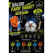 Gk Degaj Yetişkin ve Çocuk Kaleci Eldiveni Bilek Bandajlı Eldiven Futbol Topu Pompa Hediyeli