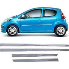 Melexı Krom Yan Kapı Koruma Çıtası 4 Kapı 4 Parça Peugeot 107 Hb 2005-2014 Arası Için