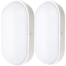 Su Geçirmez 20W Beyaz Kasa Gün Işık 4200K Bahçe Teras Banyo Iç Dış Mekan LED Işık 2000LM (2