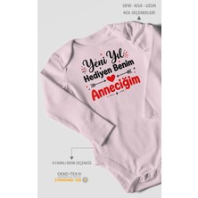 Morivo Kids Yeni Yıl Hediyen Benim Anneciğim Uzun Kollu Çıtçıtlı Bebek Body