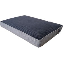Visco Dolgulu Fermuarlı Yıkanabilir Kaymaz Tabanlı Köpek YATAĞI-XL(70X100X10CM)(FBLCKGREY)