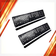 Aee® Çıtçıtlı Plakalık 2'li Set – Takmatik Oto Plaka Tutucu, Standart Araç Plaka Çerçevesi (Siyah)