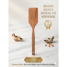 Şimşir Ahşap Spatula, Doğal ve Hijyenik, Bakteri Barındırmaz, 6X30 Cm, Pilav Kaşığı ve Yemek Çevirici