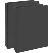 Siyah 2 Halkalı Klasör 2 Adet A4 Pvc Öğrenci ve Ofis Tipi Evrak Sunum Talebe Büro Klasörü Iç Cepli Otomatik Mekanizmalı