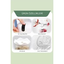 Makkam Home / 3 Bıçaklı Şarjlı Mini Doğrayıcı, Pratik Rondo, Kablosuz Mutfak Robotu, Şarjl�