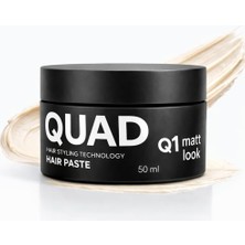 Quad Q1 Saç Pastası, Güçlü Tutuş, Mat Görünüm, Tüm Gün Kontrol, 50 ml