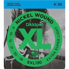 Daddario EXL130 Elektro Gitar Tel Seti, Xl, 8-38, Extra Super Ligh