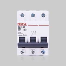 People Electric DZ47 Serisi 3p 16A 3ka C Tipi Otomatik Sigorta