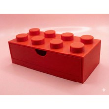 Yapı Oyuncak Tasarımlı Mini Çekmece - Küçük Boy 4x2 Masaüstü Düzenleyici