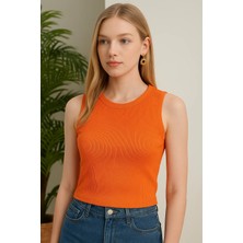 Luxee %100 Pamuk Halter Yaka Kaşkorse Crop Body