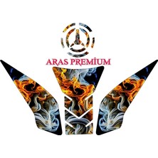 Aras Reklam ve Moto Aksesuar Rks Srk 400 Rr 2024-2025 Uyumlu Tank Pad Seti