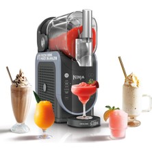 Ninja Slushi FS301 Rapidchill Teknolojisine Sahip Profesyonel Yapıcı, 85 Oz Içecek ve Slushie Makinesi, 5 Önceden Ayarlanmış Program, Dondurulmuş Margarita, Frappés ve Daha Fazlası, Premium Vurgular