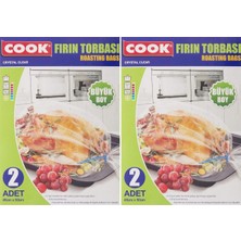 Cook Fırın Torbası, Büyük Boy 45 cm x 50 cm (2 Adet/kutu Içi) 2li Paket