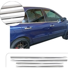 Servet Dizayn Oto Fiat Marea Sedan Uyumlu 2008 ve Üzeri Krom Cam Çıtası 4 Parça Paslanmaz Çelik