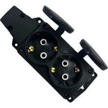 Horoz Electric Monofaze Kauçuk 2'li Grup Priz 16A 220-250V Topraklı IP44