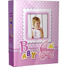 Rabsev 10X15CM 100 Fotoğraf Kapasiteli Lüks Bebek Fotoğraf Albümü (Pembe)