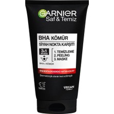 Skin Naturals Saf Temiz Siyah Nokta Karşıtı Kömürlü 3'ü 1 Arada 150 ml