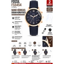 onlinekordon Fossil FS5454 Uyumlu Nano Hidrojel Ekran Koruyucu 2 Adet Güçlendirilmiş Darbe Emici Tpu Film