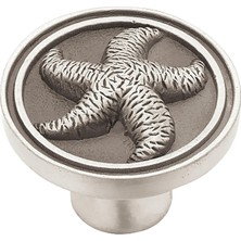 Pirinç PBF657-BSP-C1 35 mm Deniz Yıldızı Mutfak Donanım-Dolap Tokmak, PBF657-BSP-C1