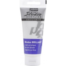 Pebeo Studio Acrylics Yardımcı Gemi Bindex Sıvı Bağlayıcı 100 ml Medium Gloss Tüp, Şeffaf