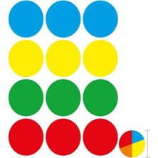 Artlantis 32 mm Renkli Hazır Yuvarlak Etiket 60 Lı 1 Paket Mix Color Ofis Etiketleri Kendinden Yapışkanlı Nokta Etiket