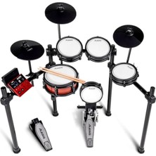 Alesis Nitro Pro - Elektronik Davul Seti, Çift Bölgeli Sessiz Örgü Pedler, 500'DEN Fazla Otantik Bfd Sesleri, Bluetooth, Drumeo, USB Mıdı, Çift Vuruş Uyumlu
