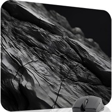 Siyah Mermer Desenli Gaming Mouse Pad Kauçuk Kaymaz Taban Mousepad (V1, 48X40 Xxl)