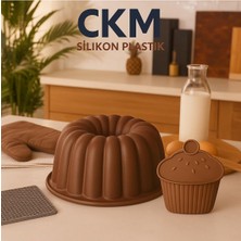 Ckm Silikon Tutamaç + Kek Kalıbı Seti / Yanmaz, Yapışmaz Kahverengi