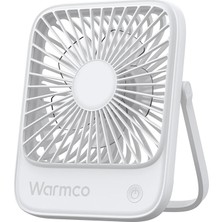 Warmco D1 Masaüstü Vantilatör USB ve Type-C Bağlantılı Taşınabilir Ultra Ince Soğutucu Fan (Beyaz)