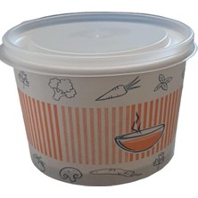 Karton Çorba Kasesi Kapaklı 16OZ 25 Adet
