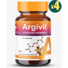 Argivit Citicoline Chewable Sitikolin Çiğnenebilir 30 Tablet 4 Adet